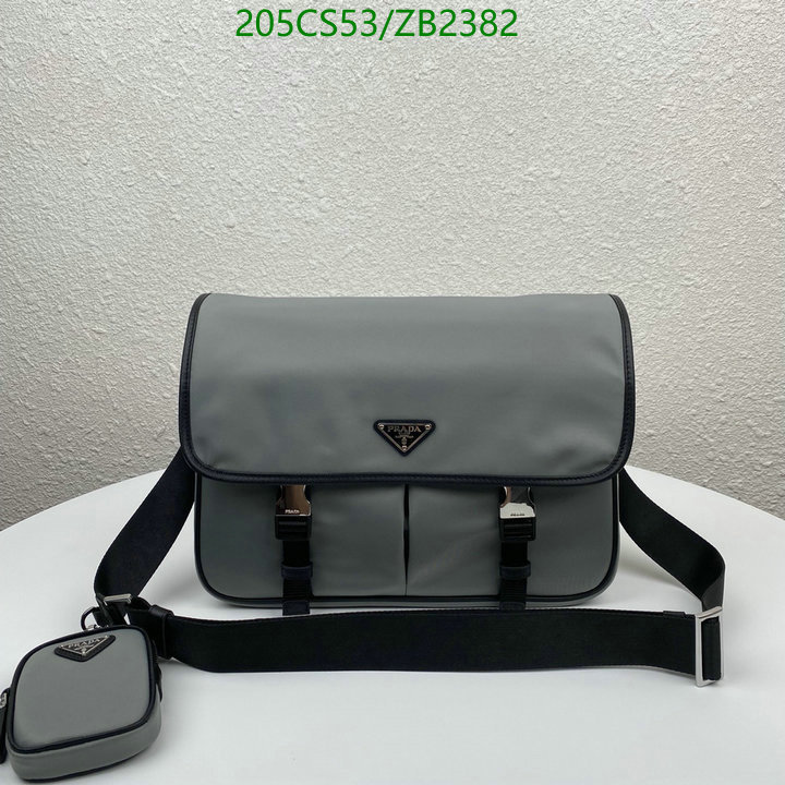 Prada Bag-(Mirror)-Diagonal-,Code: ZB2382,$: 205USD