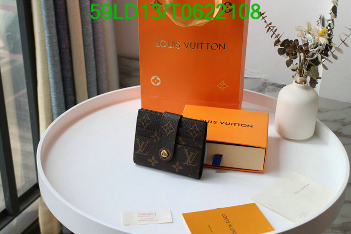 LV Bags-(Mirror)-Wallet-,Code: T0622108,$: 59USD