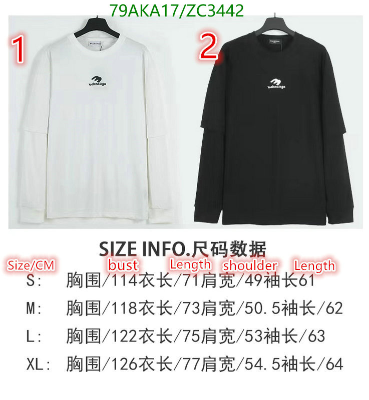 Clothing-Balenciaga, Code: ZC3442,$: 79USD