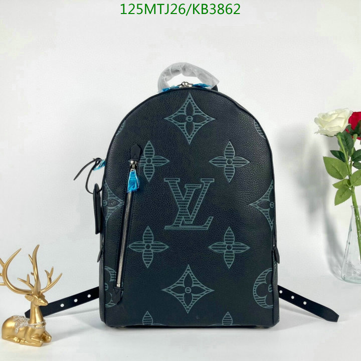 LV Bags-(4A)-Backpack-,Code: KB3862,$: 125USD