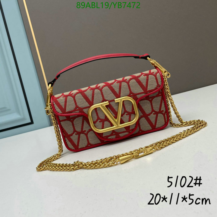 Valentino Bag-(4A)-LOC-V Logo ,Code: YB7472,$: 89USD