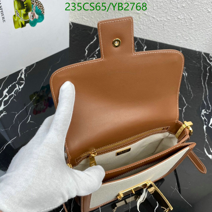 Prada Bag-(Mirror)-Diagonal-,Code: YB2768,$: 235USD