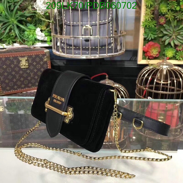 Prada Bag-(Mirror)-Diagonal-,Code: PDB060702,$: 209USD