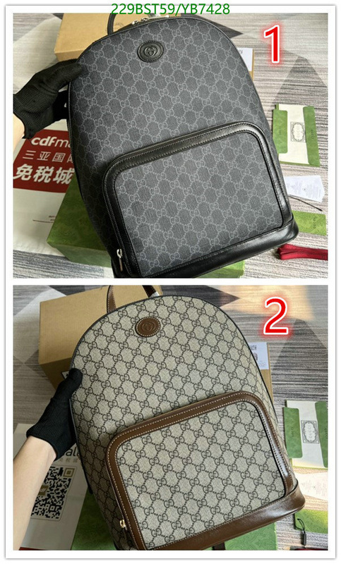 Gucci Bag-(Mirror)-Backpack-,Code: YB7428,$: 229USD