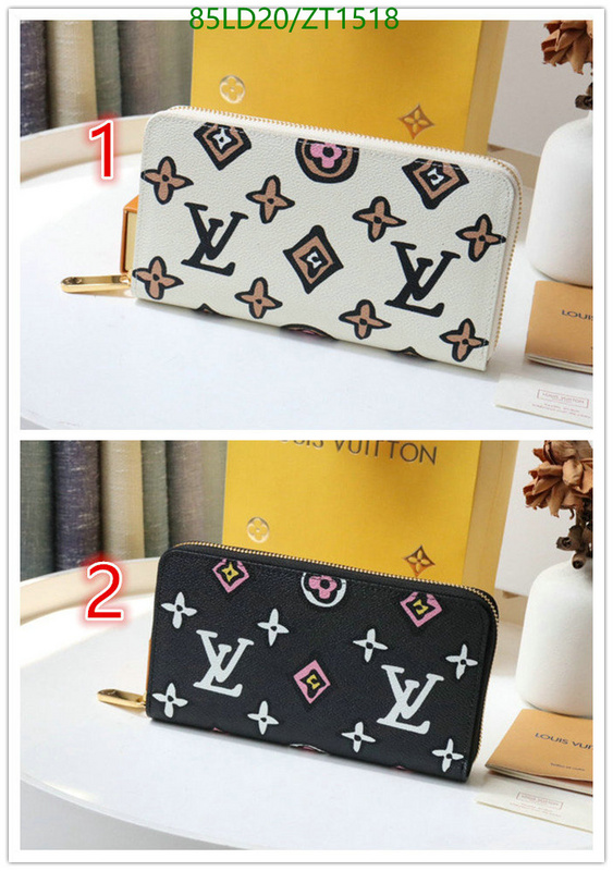 LV Bags-(Mirror)-Wallet-,Code: ZT1518,$: 85USD