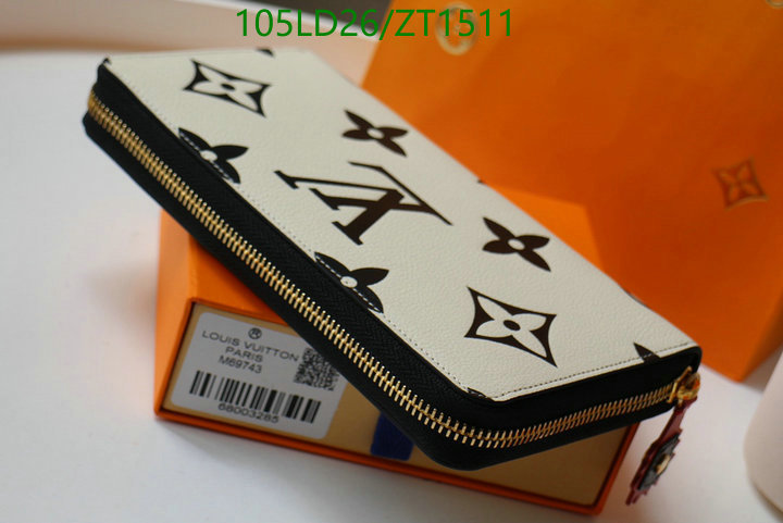 LV Bags-(Mirror)-Wallet-,Code: ZT1511,$: 105USD