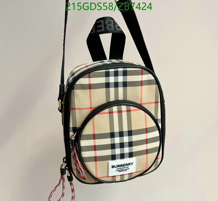 Burberry Bag-(Mirror)-Diagonal-,Code: ZB7424,$: 215USD