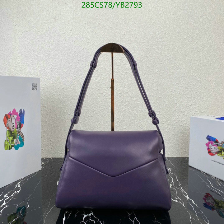 Prada Bag-(Mirror)-Diagonal-,Code: YB2793,$: 285USD