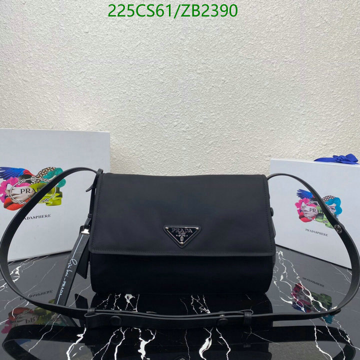 Prada Bag-(Mirror)-Diagonal-,Code: ZB2390,$: 225USD