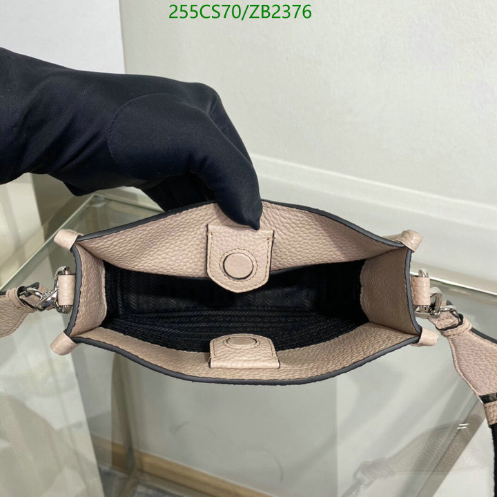 Prada Bag-(Mirror)-Diagonal-,Code: ZB2376,$: 255USD