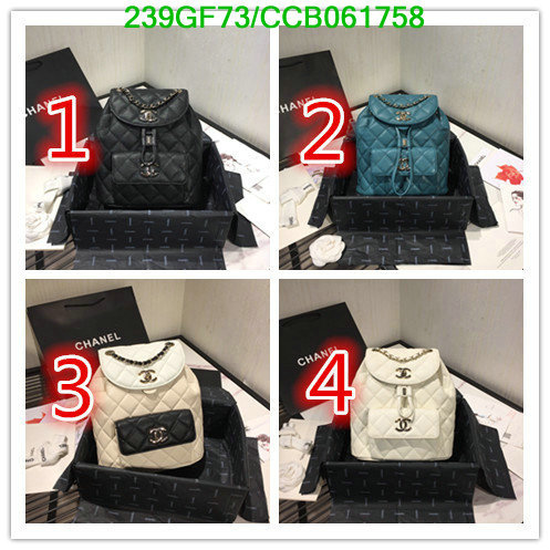 Chanel Bags -(Mirror)-Backpack-,Code: CCB061758,$: 239USD