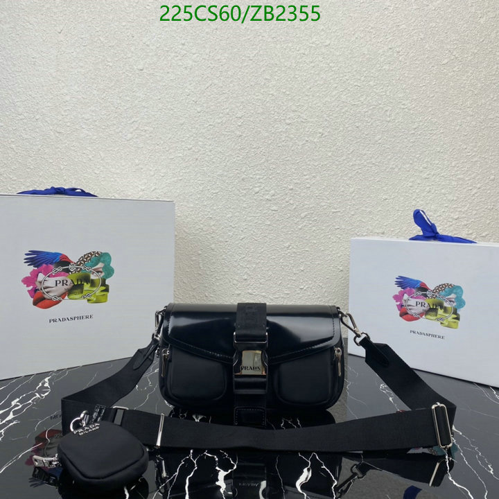 Prada Bag-(Mirror)-Diagonal-,Code: ZB2355,$: 225USD