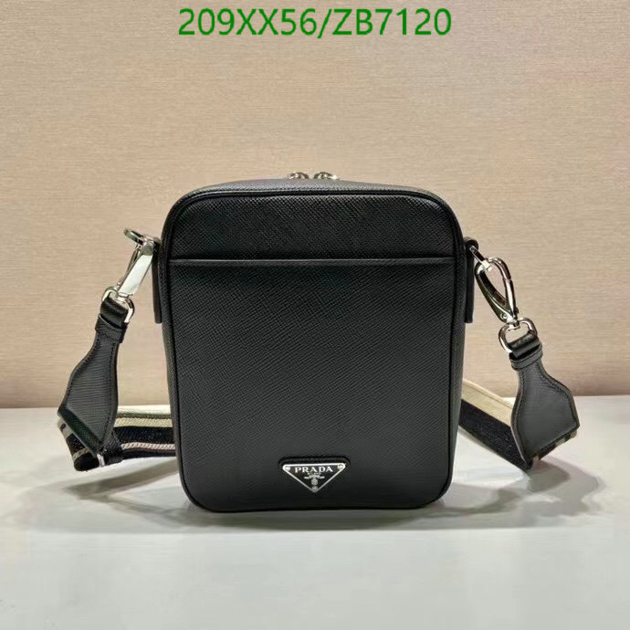 Prada Bag-(Mirror)-Diagonal-,Code: ZB7120,$: 209USD