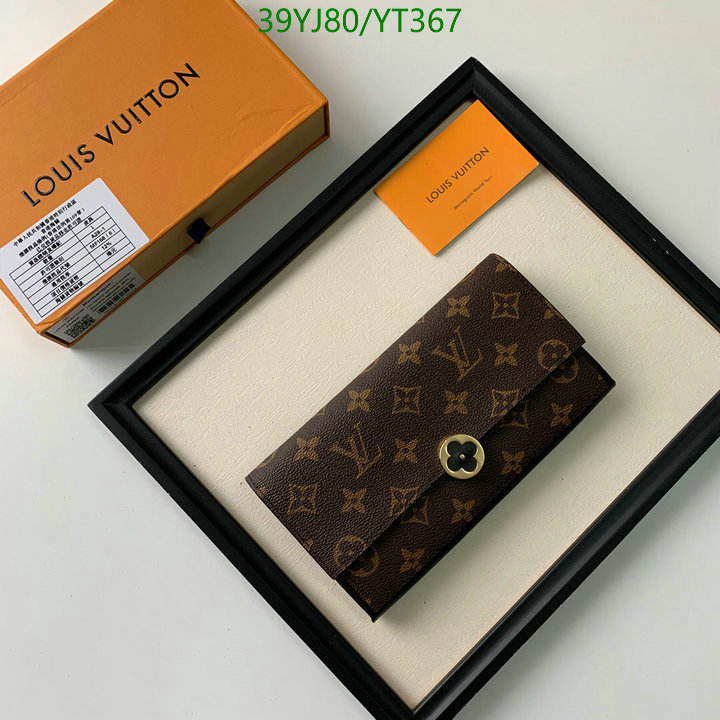 LV Bags-(4A)-Wallet-,Code: YT367,$: 39USD