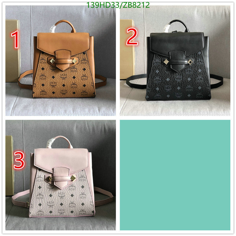 MCM Bag-(Mirror)-Backpack-,Code: ZB8212,$: 139USD