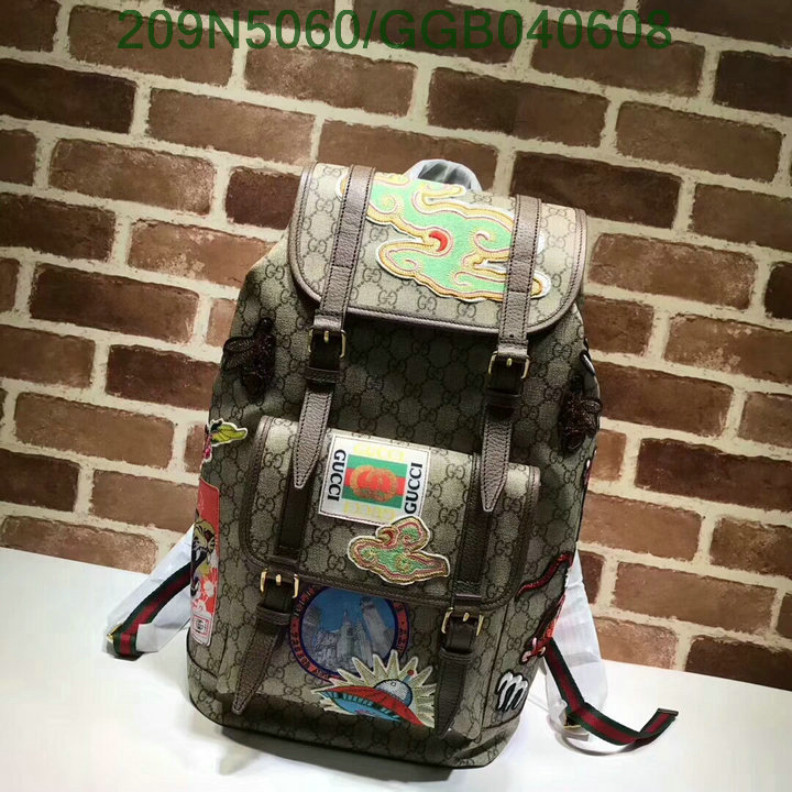 Gucci Bag-(Mirror)-Backpack-,Code:GGB040608,$:209USD