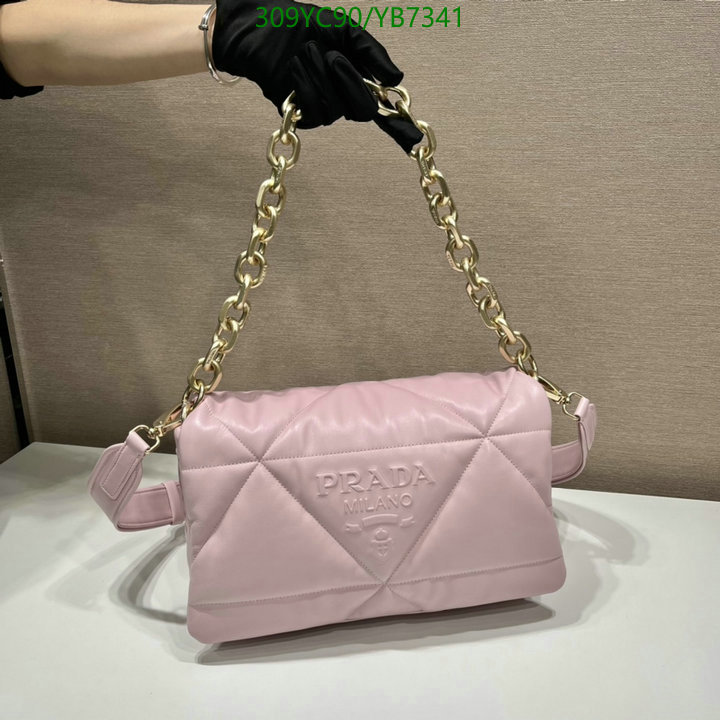 Prada Bag-(Mirror)-Diagonal-,Code: YB7341,$: 309USD