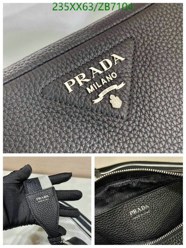 Prada Bag-(Mirror)-Diagonal-,Code: ZB7104,$: 235USD