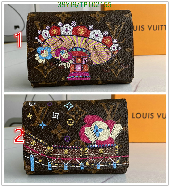 LV Bags-(4A)-Wallet-,Code: TP102155,$: 39USD