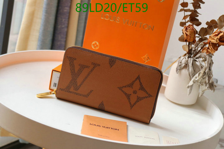 LV Bags-(Mirror)-Wallet-,Code: ET59,$: 89USD