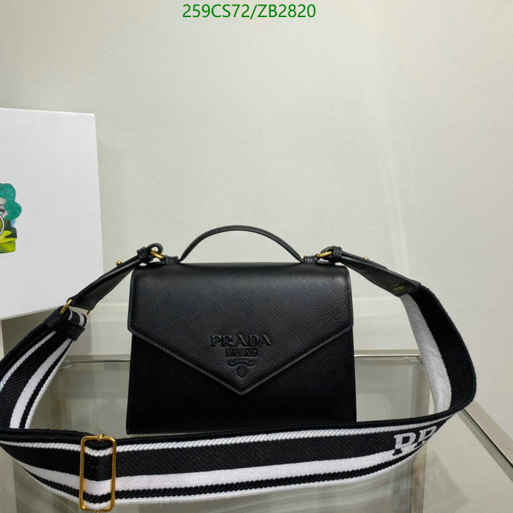 Prada Bag-(Mirror)-Diagonal-,Code: ZB2820,$: 259USD