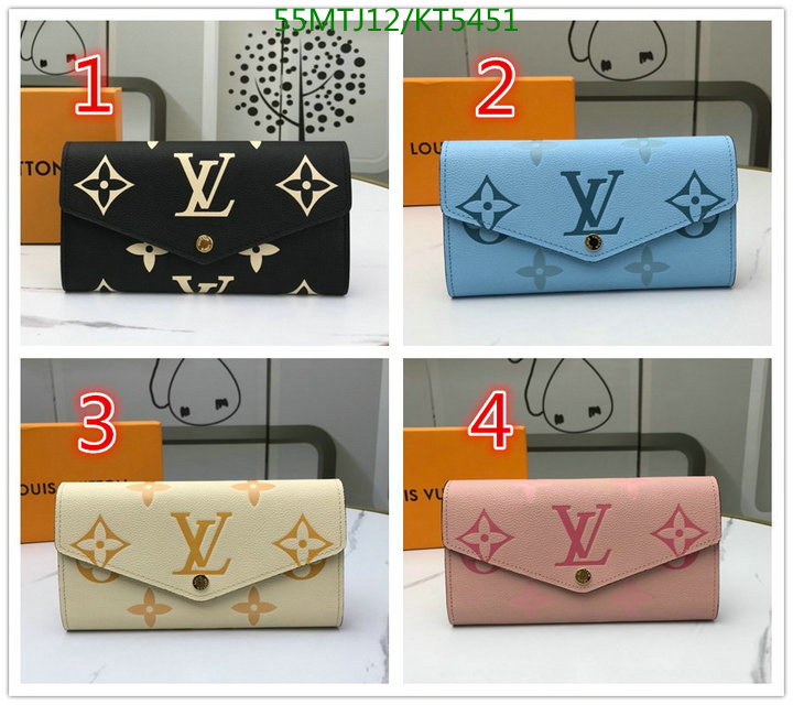 LV Bags-(4A)-Wallet-,Code: KT5451,$: 55USD