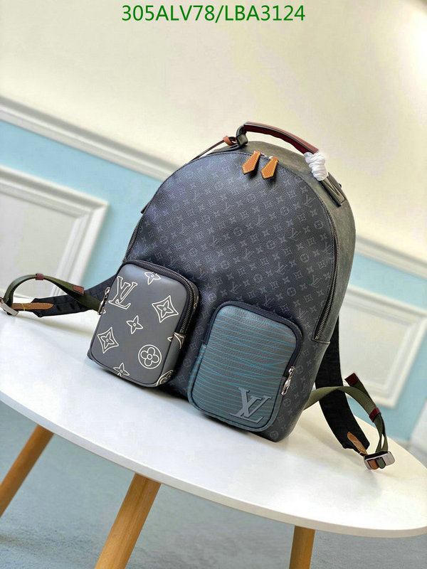 LV Bags-(Mirror)-Backpack-,Code: LBA3124,$: 305USD