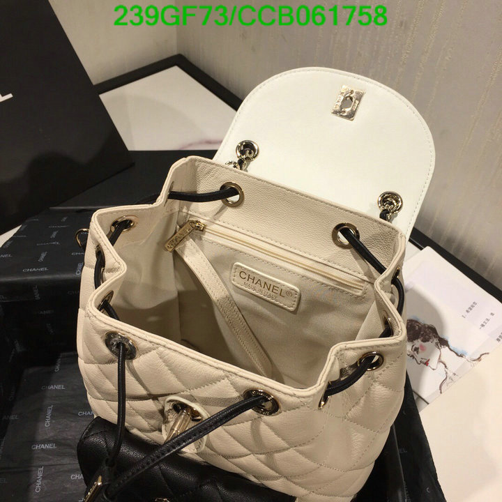 Chanel Bags -(Mirror)-Backpack-,Code: CCB061758,$: 239USD