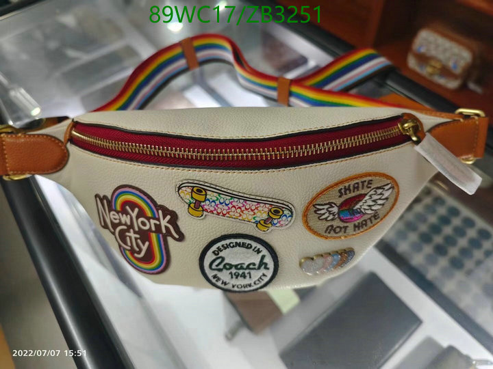 Coach Bag-(4A)-Belt Bag-Chest Bag--,Code: ZB3251,$: 89USD