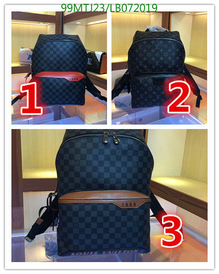 LV Bags-(4A)-Backpack-,Code: LB072019,$:99USD