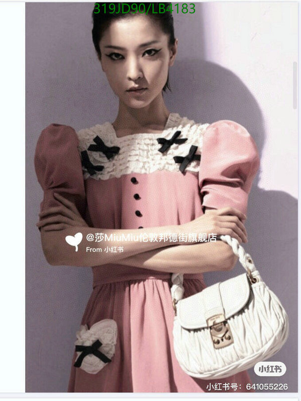 Miu Miu Bag-(Mirror)-Handbag-,Code: LB4183,$: 319USD