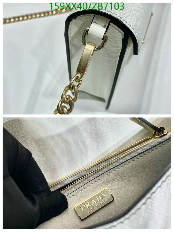 Prada Bag-(Mirror)-Diagonal-,Code: ZB7103,$: 205USD