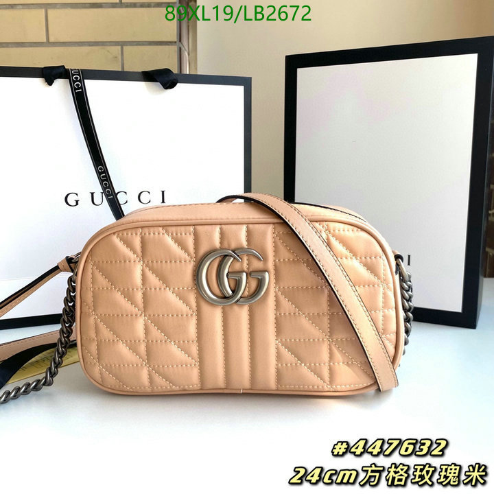 Gucci Bag-(4A)-Marmont,Code: LB2672,$: 89USD