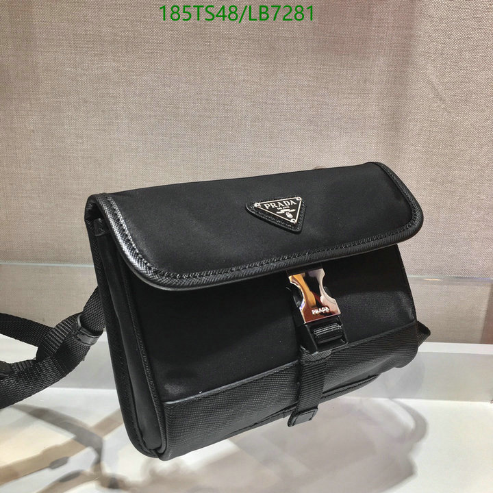 Prada Bag-(Mirror)-Diagonal-,Code: LB7281,$: 185USD