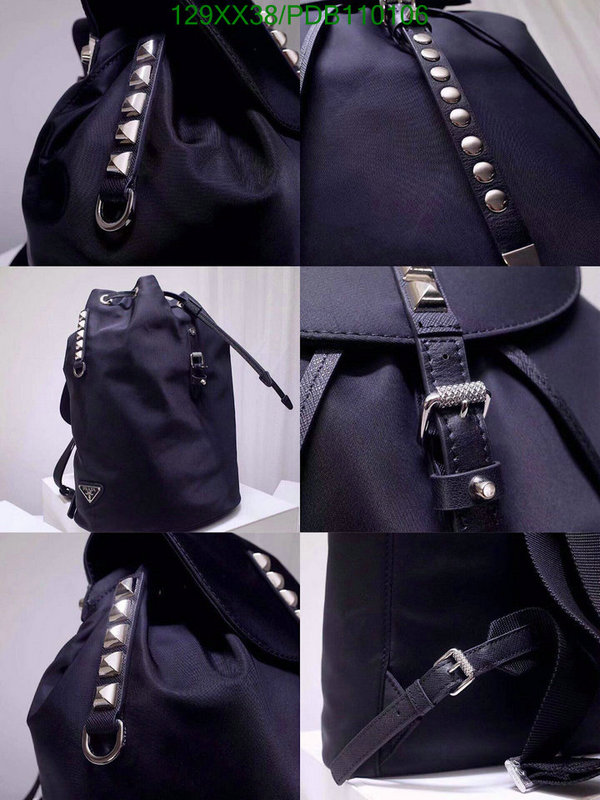 Prada Bag-(Mirror)-Backpack-,Code: PDB110106,$:129USD