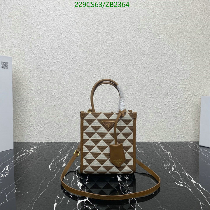 Prada Bag-(Mirror)-Diagonal-,Code: ZB2364,$: 229USD