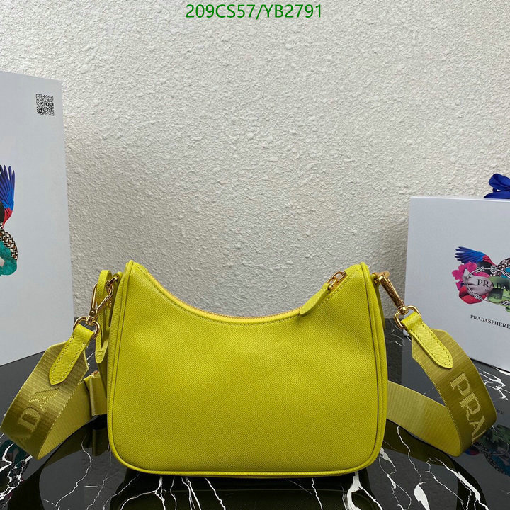 Prada Bag-(Mirror)-Diagonal-,Code: YB2791,$: 209USD