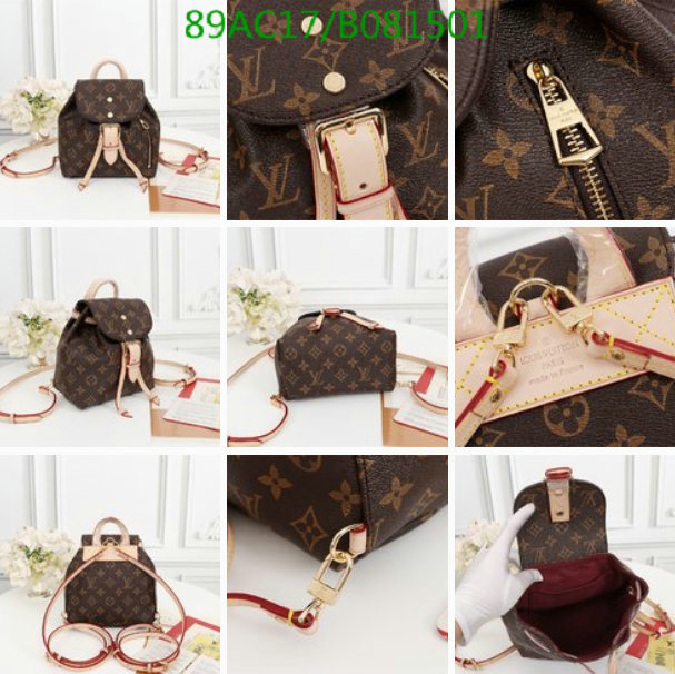 LV Bags-(4A)-Backpack-,Code: LB081501,