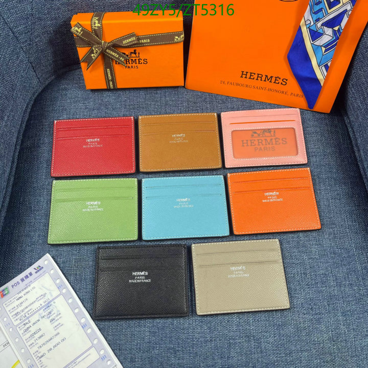 Hermes Bag-(4A)-Wallet-,Code: ZT5316,$: 49USD