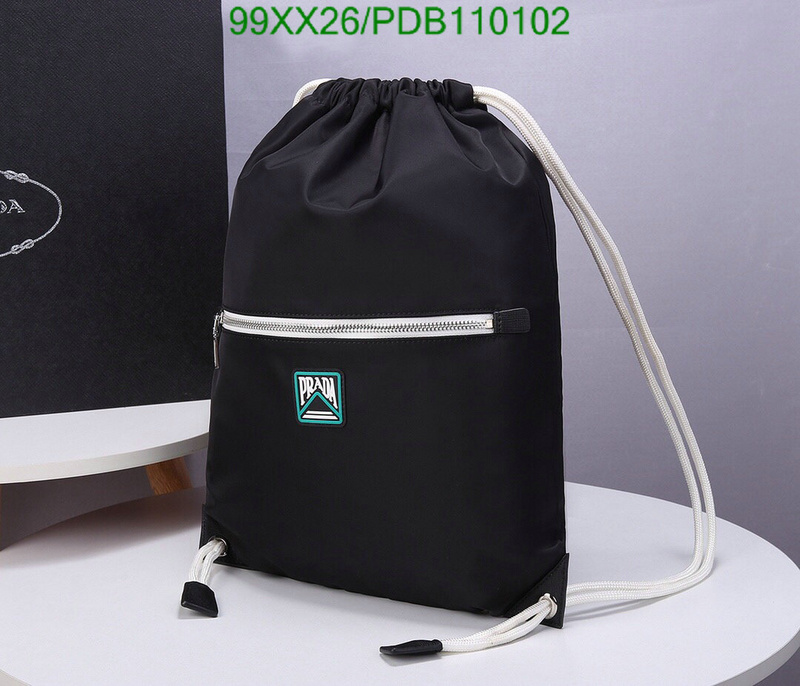 Prada Bag-(Mirror)-Backpack-,Code: PDB110102,$:95USD