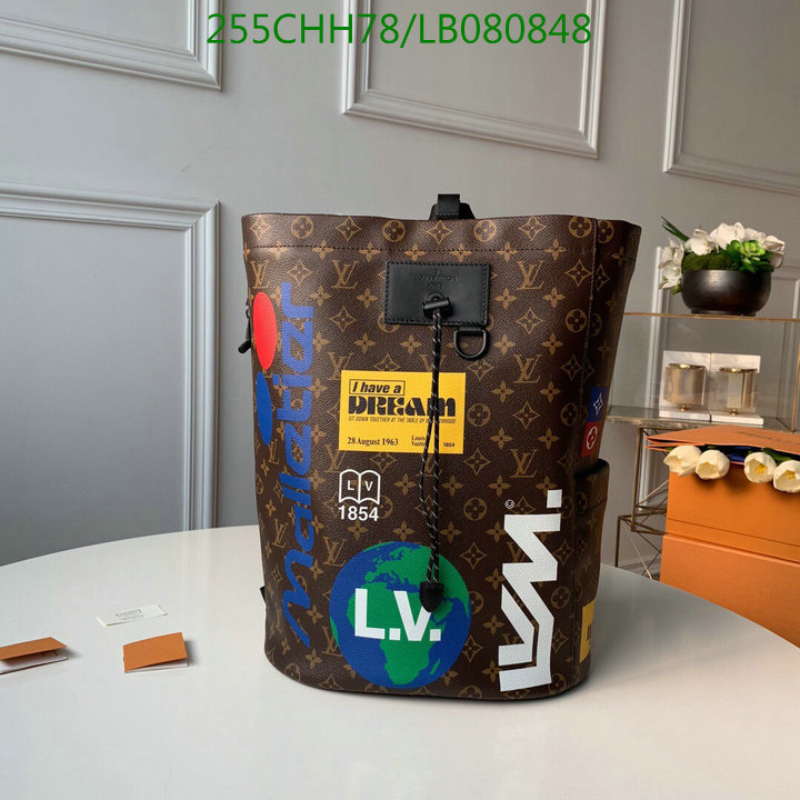 LV Bags-(Mirror)-Backpack-,Code: LB080848,$:255USD