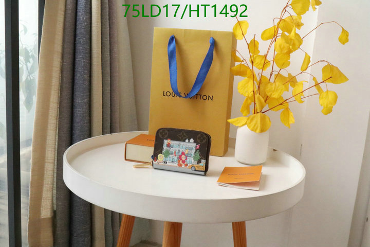 LV Bags-(Mirror)-Wallet-,Code: HT1492,$: 75USD