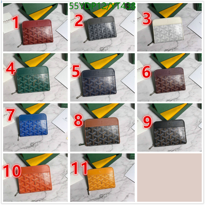 Goyard Bag-(Mirror)-Wallet-,Code: YT438,$: 55USD