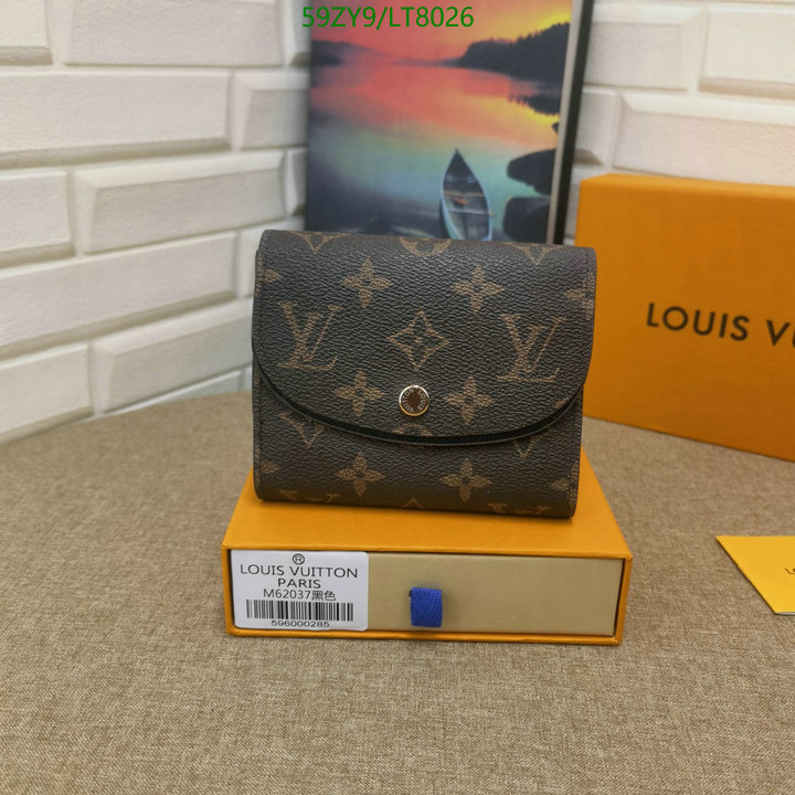 LV Bags-(4A)-Wallet-,Code: LT8026,$: 59USD