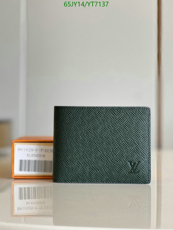 LV Bags-(Mirror)-Wallet-,Code: YT7137,$: 65USD