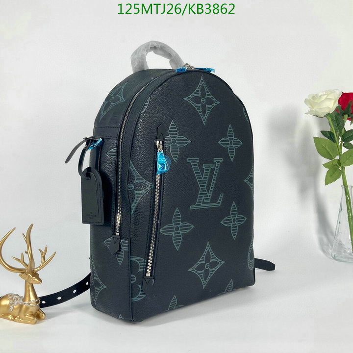 LV Bags-(4A)-Backpack-,Code: KB3862,$: 125USD