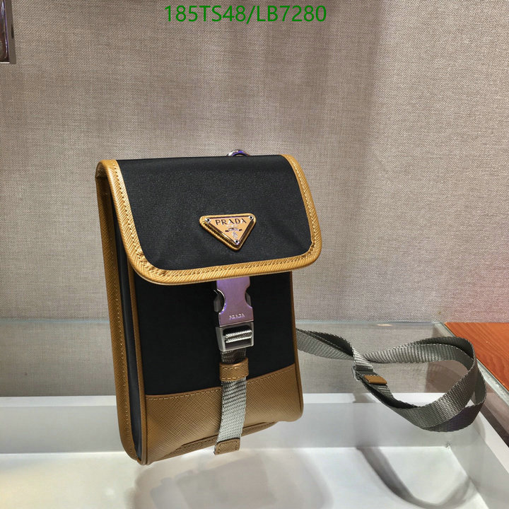 Prada Bag-(Mirror)-Diagonal-,Code: LB7280,$: 185USD