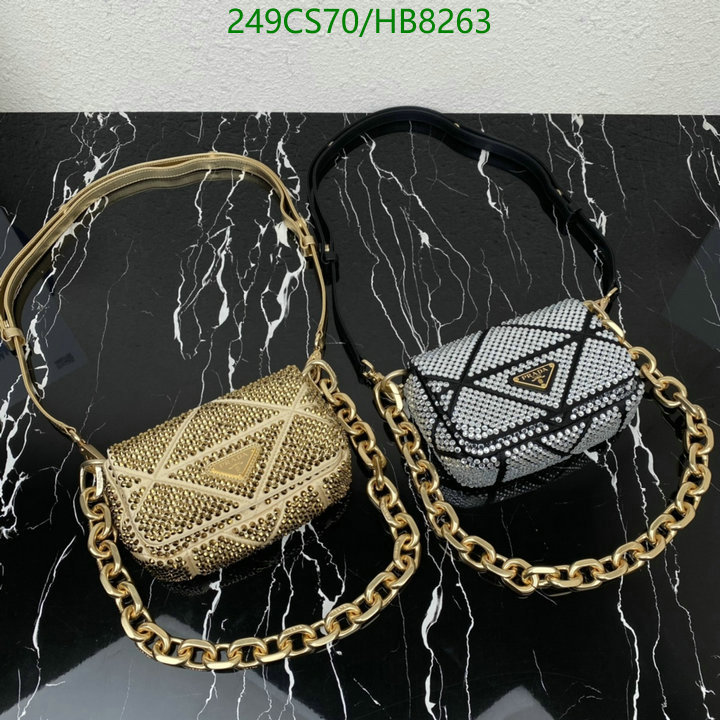 Prada Bag-(Mirror)-Diagonal-,Code: HB8263,$: 249USD