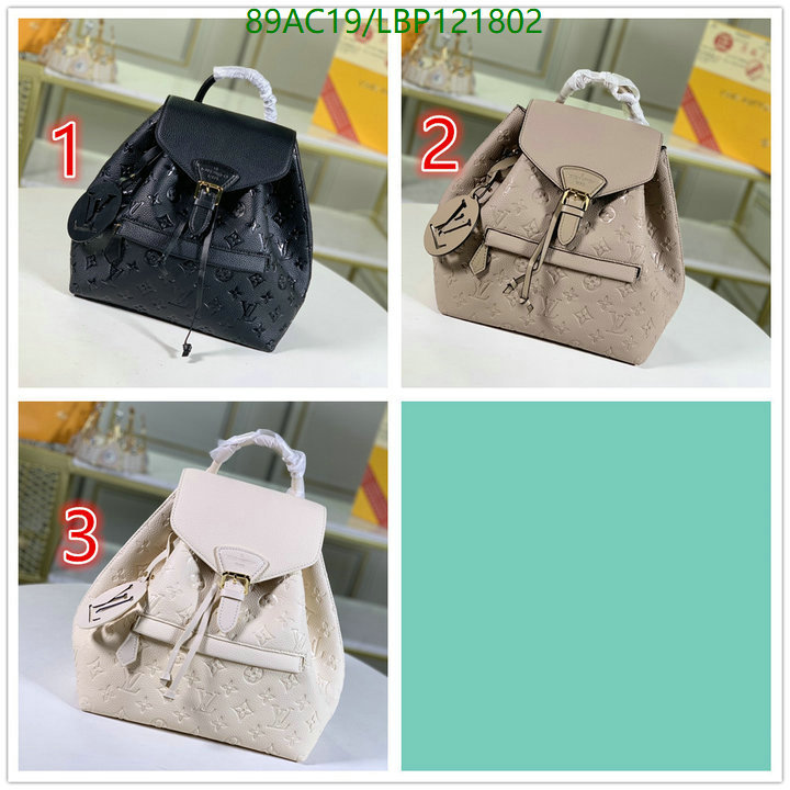 LV Bags-(4A)-Backpack-,Code: LBP121802,$: 89USD