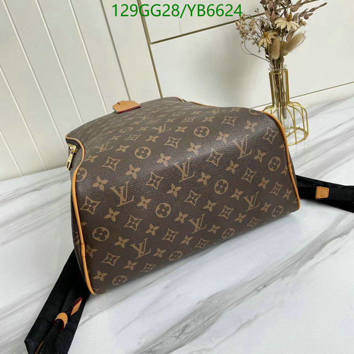 LV Bags-(4A)-Backpack-,Code: YB6624,$: 129USD